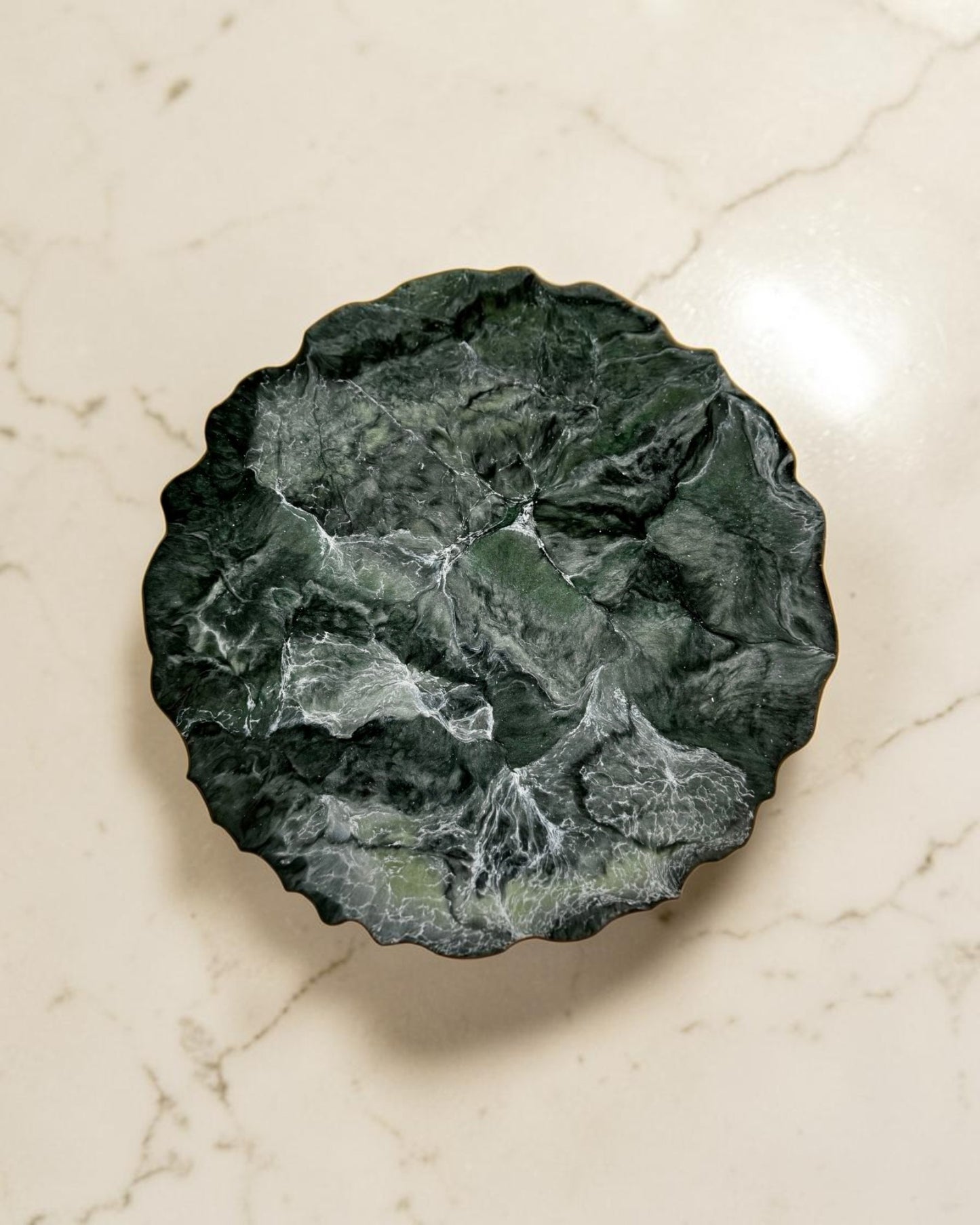 Green Placemats geode design epoxy resin