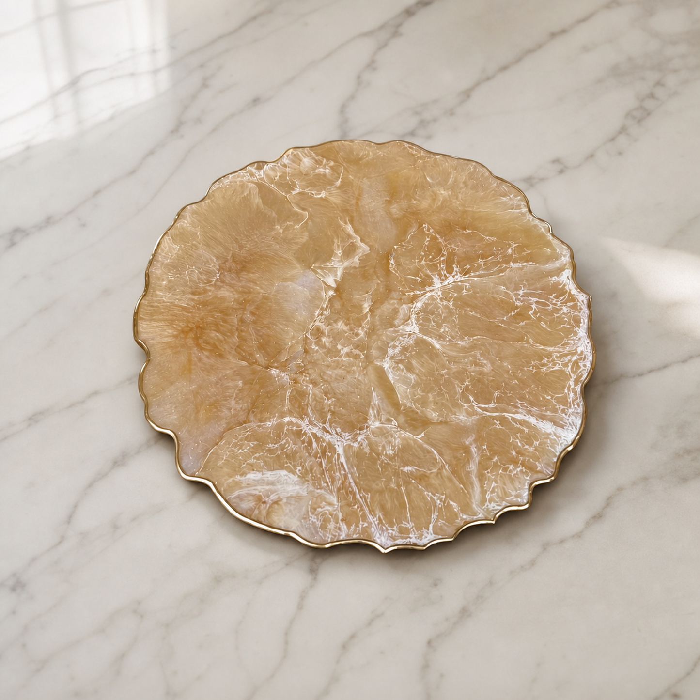 Cream Placemats geode design epoxy resin