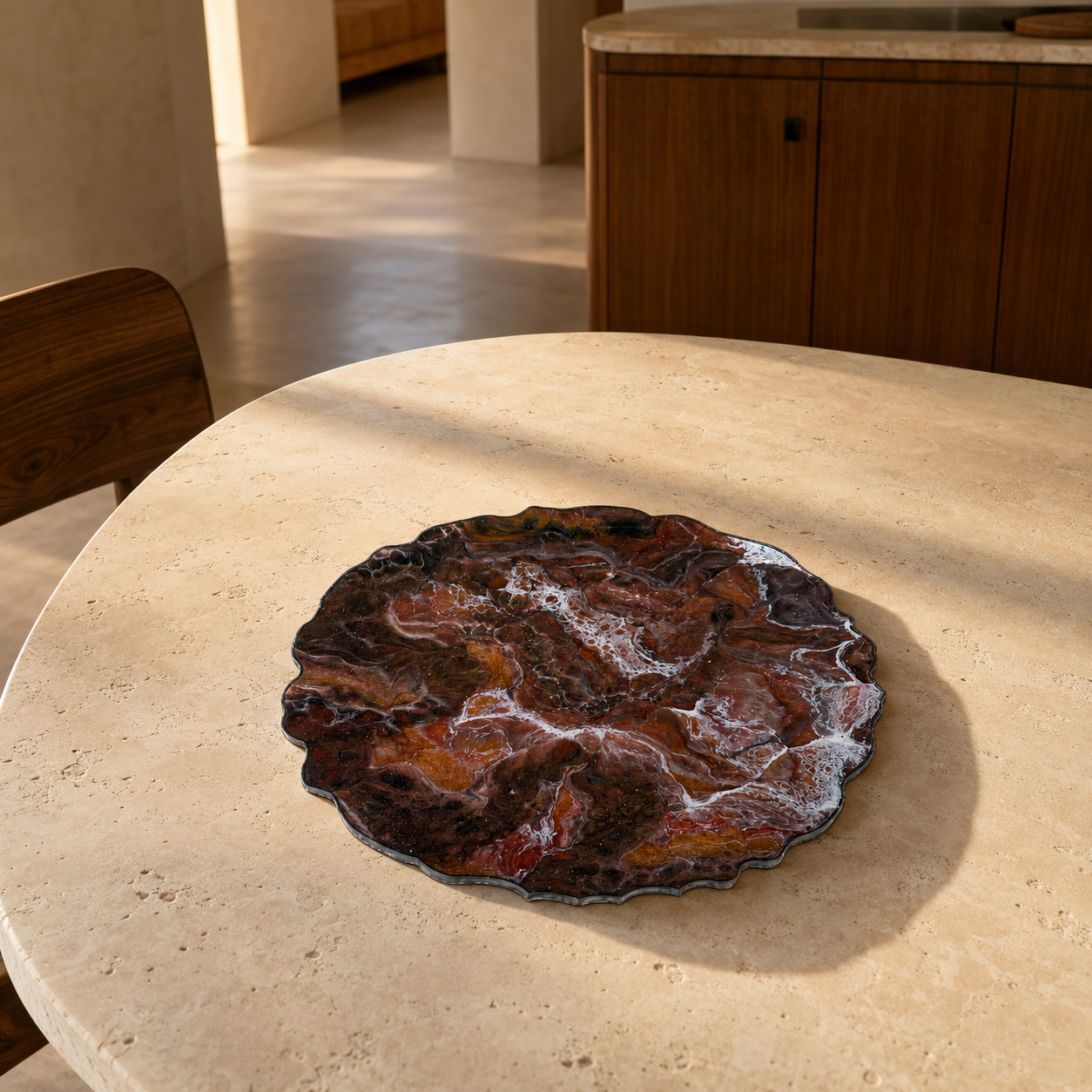 Black, Bronze and Copper Placemats geode design epoxy resin