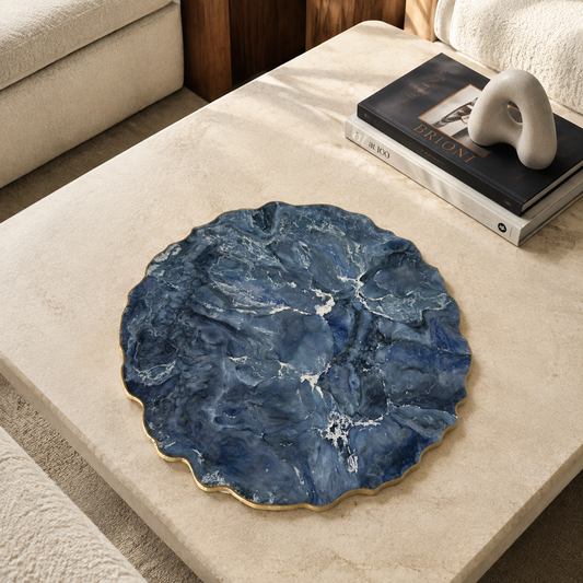 Blue Placemats geode design epoxy resin