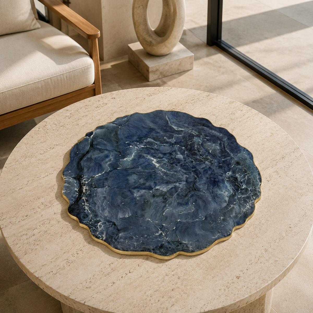 Blue Placemats geode design epoxy resin