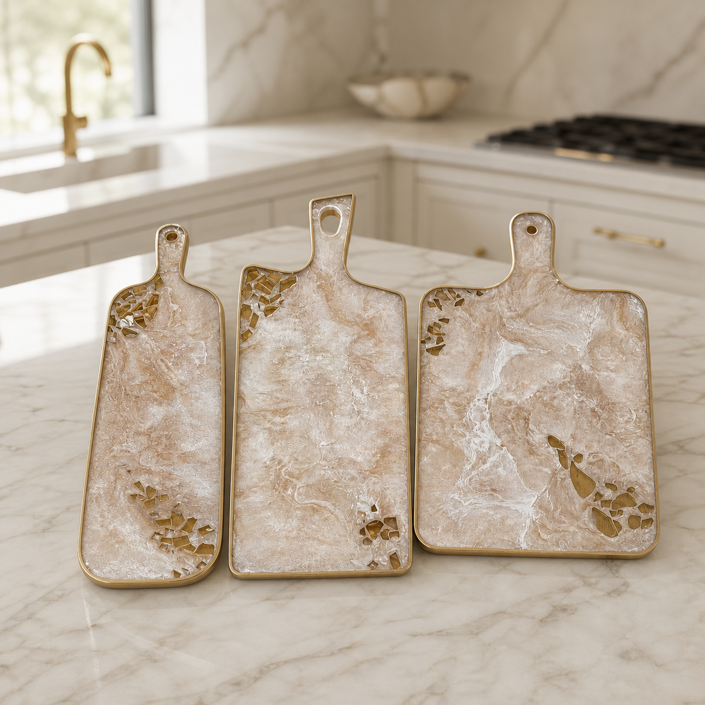 Cream Cheese board, 3 sizes handmade epoxy resin geode design