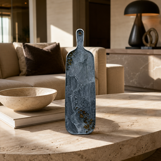 Silver and Grey Cheese board, 3 sizes handmade epoxy resin geode design