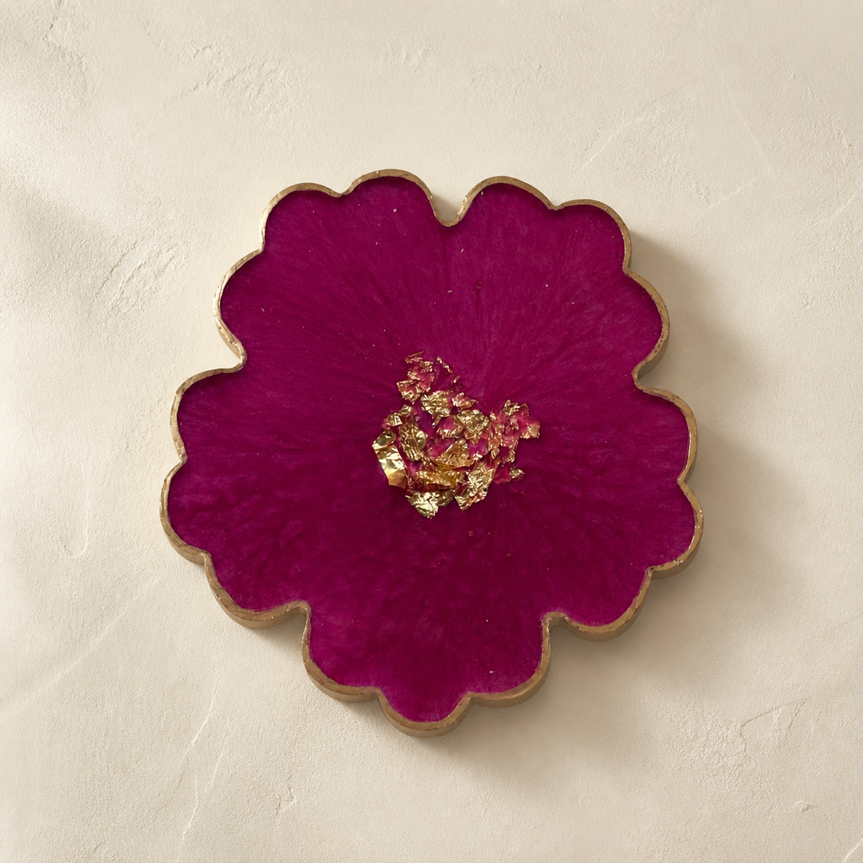 Purple or Pink Flower Coaster epoxy resin
