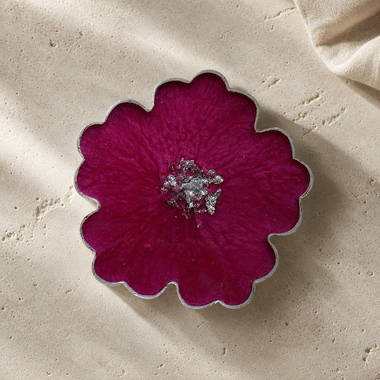 Purple or Pink Flower Coaster epoxy resin