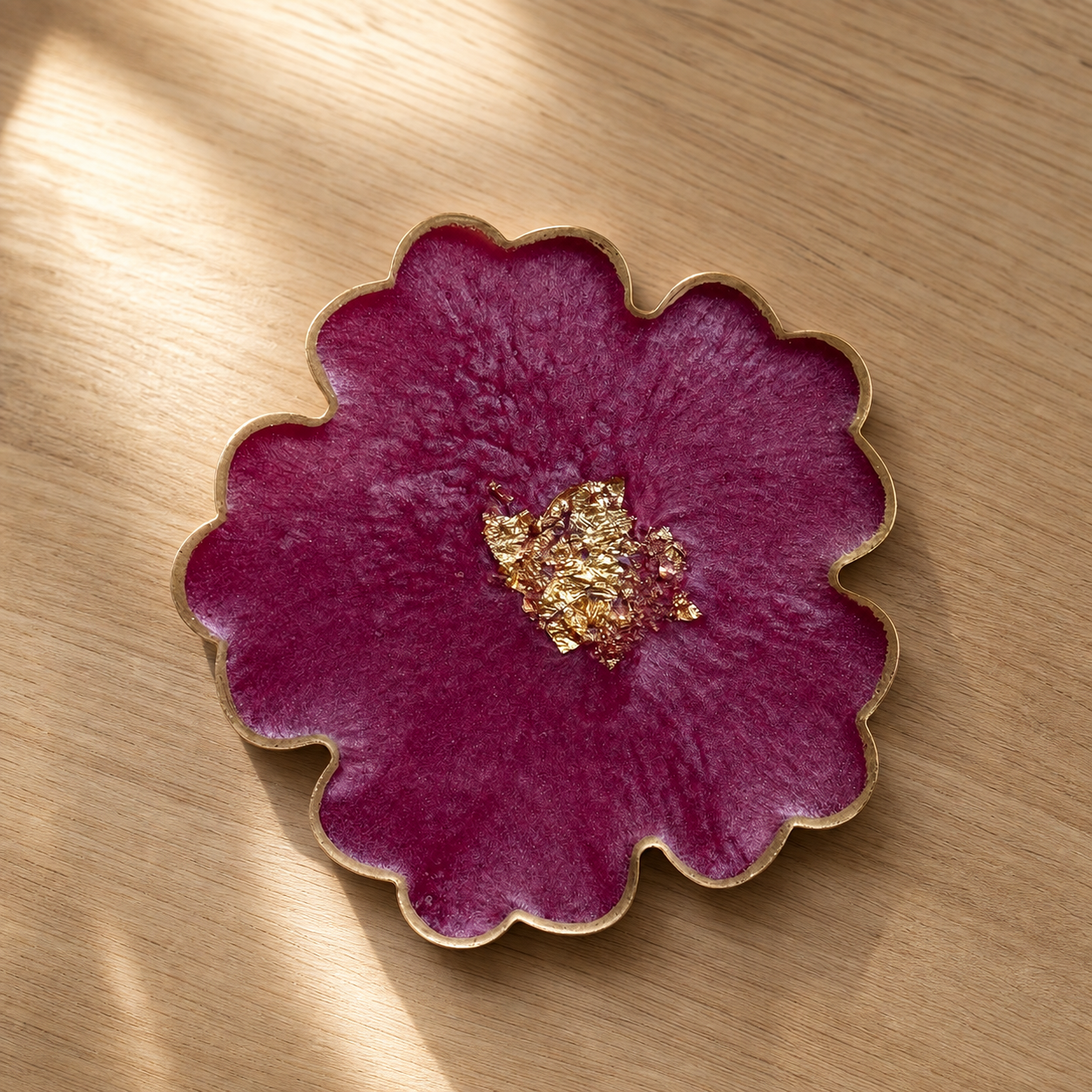 Purple or Pink Flower Coaster epoxy resin