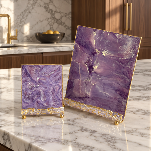 Purple Handmade Geode Design Epoxy Resin Phone & Tablet Holder