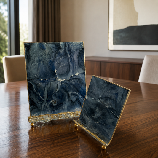Blue Handmade Geode Design Epoxy Resin Phone & Tablet Holder