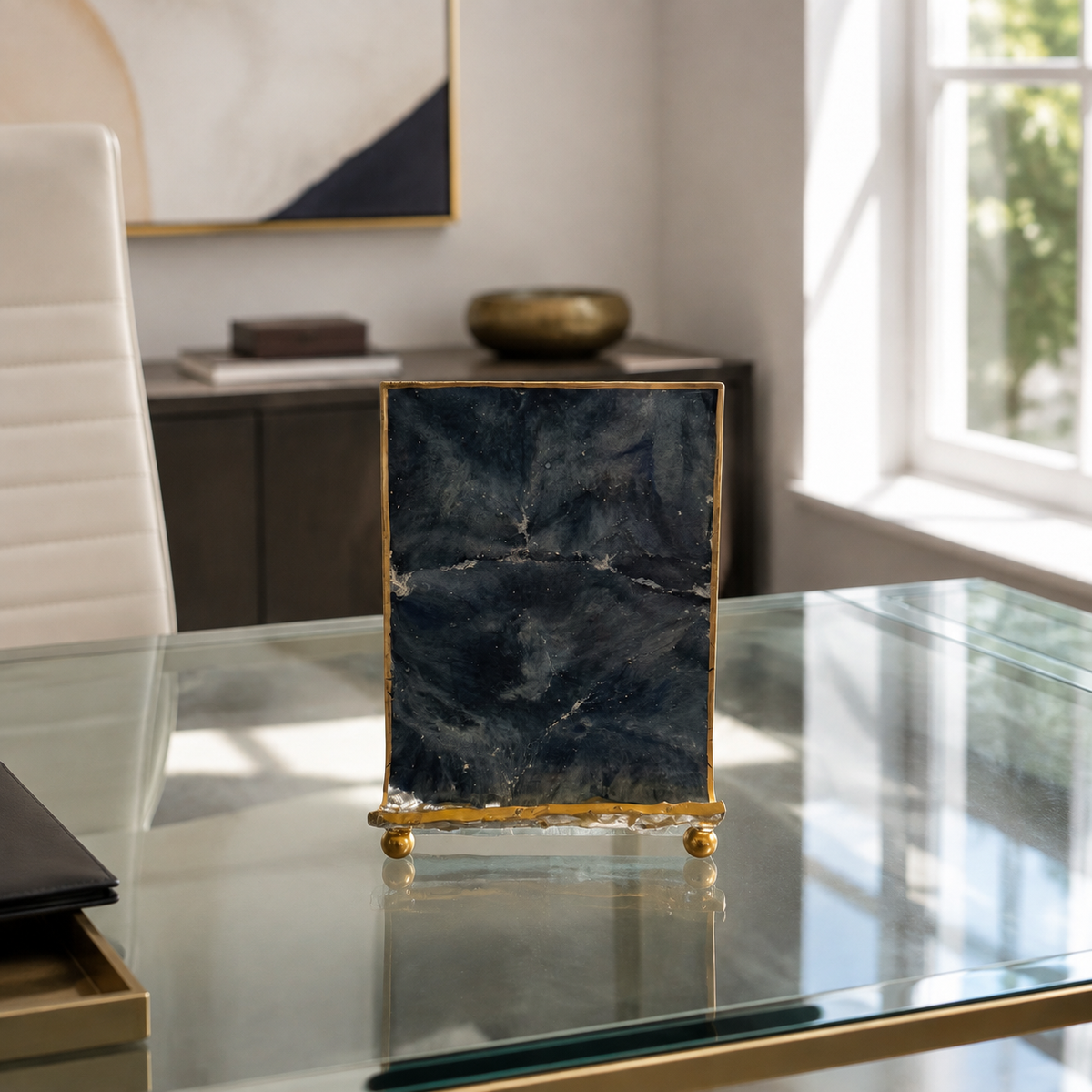 Blue Handmade Geode Design Epoxy Resin Phone & Tablet Holder