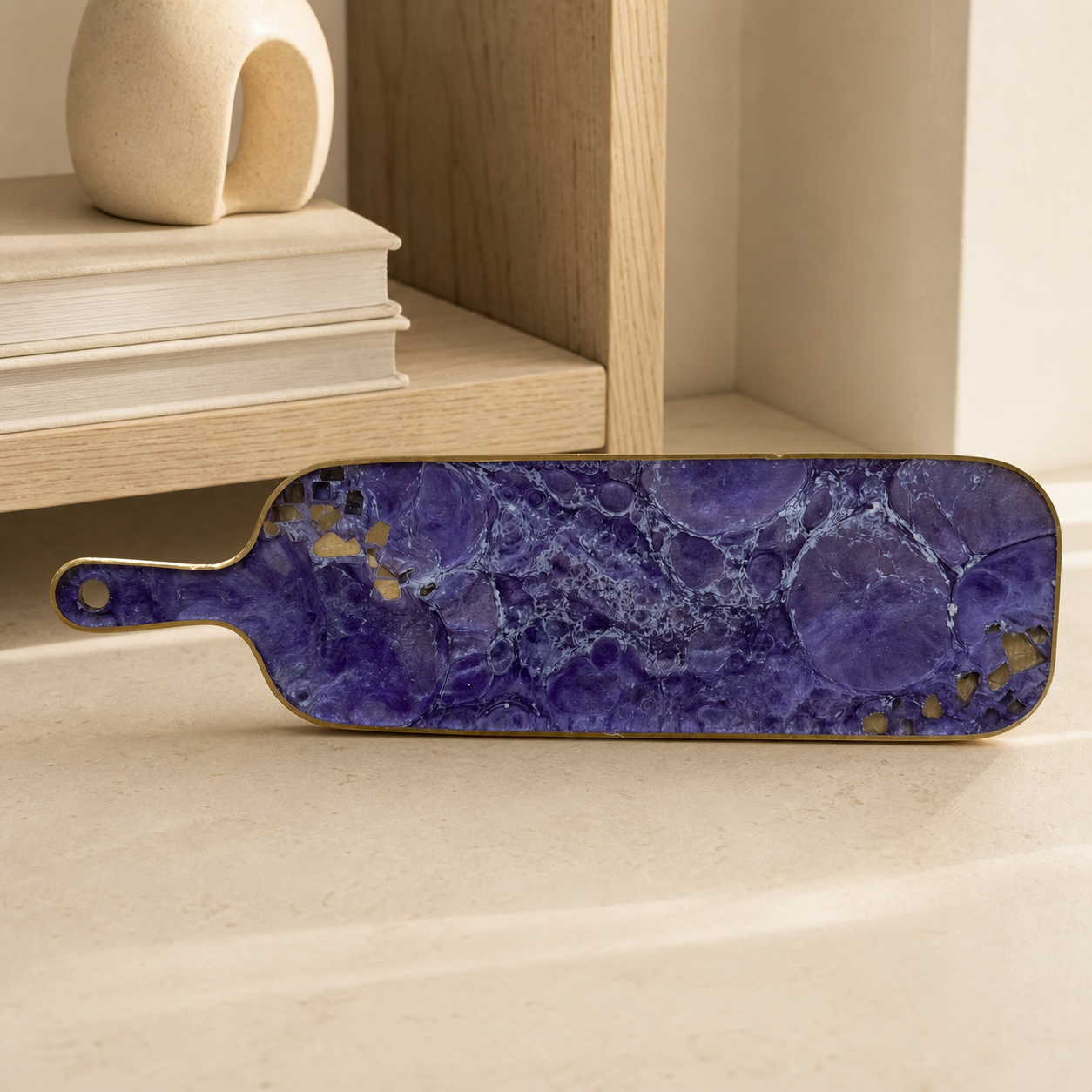 Purple Cheese board, 3 sizes handmade epoxy resin geode design