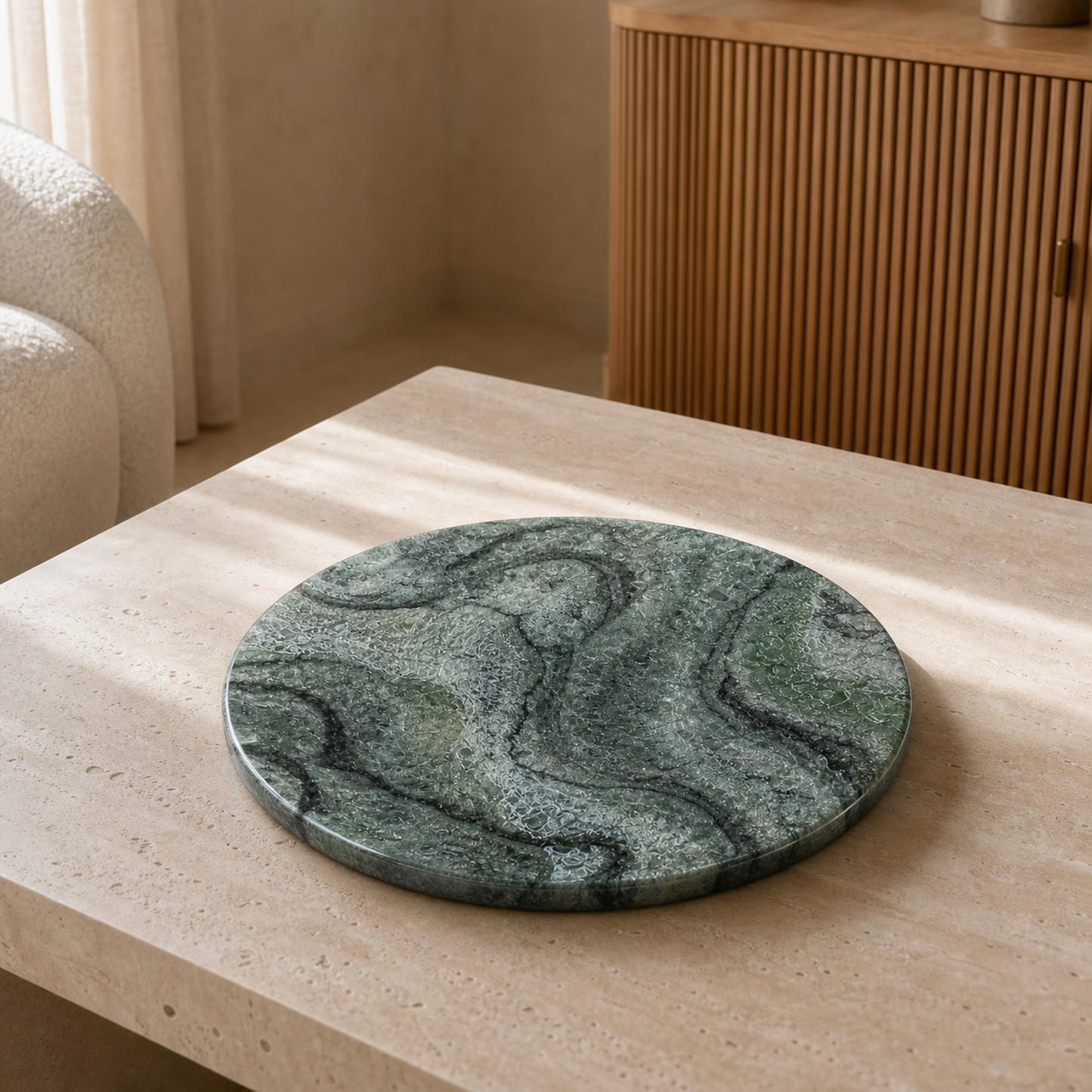 Green Lazy Susan geode design epoxy resin, 5 sizes