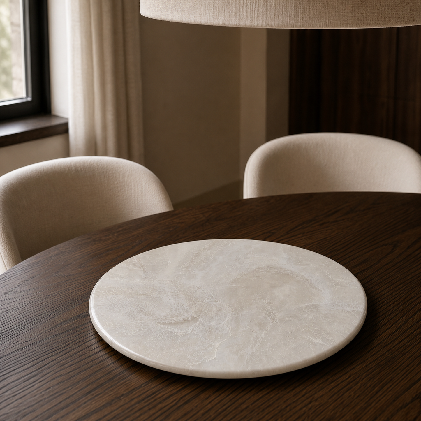 White Lazy Susan geode design epoxy resin, 5 sizes