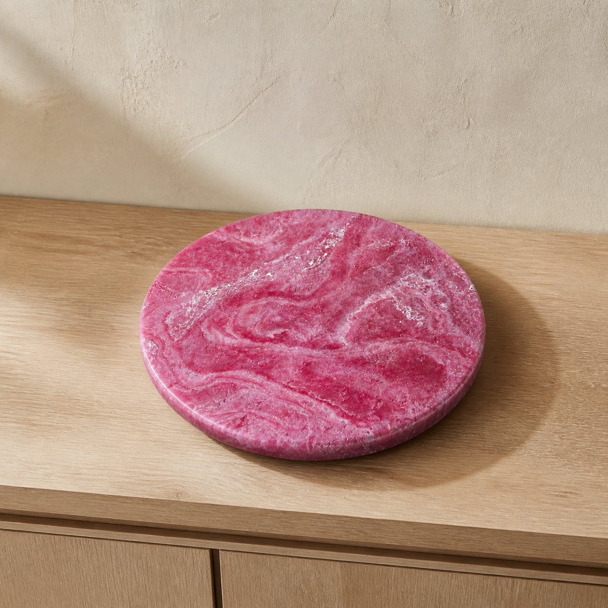 Pink Lazy Susan geode design epoxy resin, 5 sizes