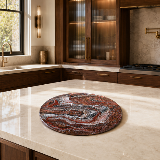 Black, Bronze and Copper Lazy Susan geode design epoxy resin, 5 sizes