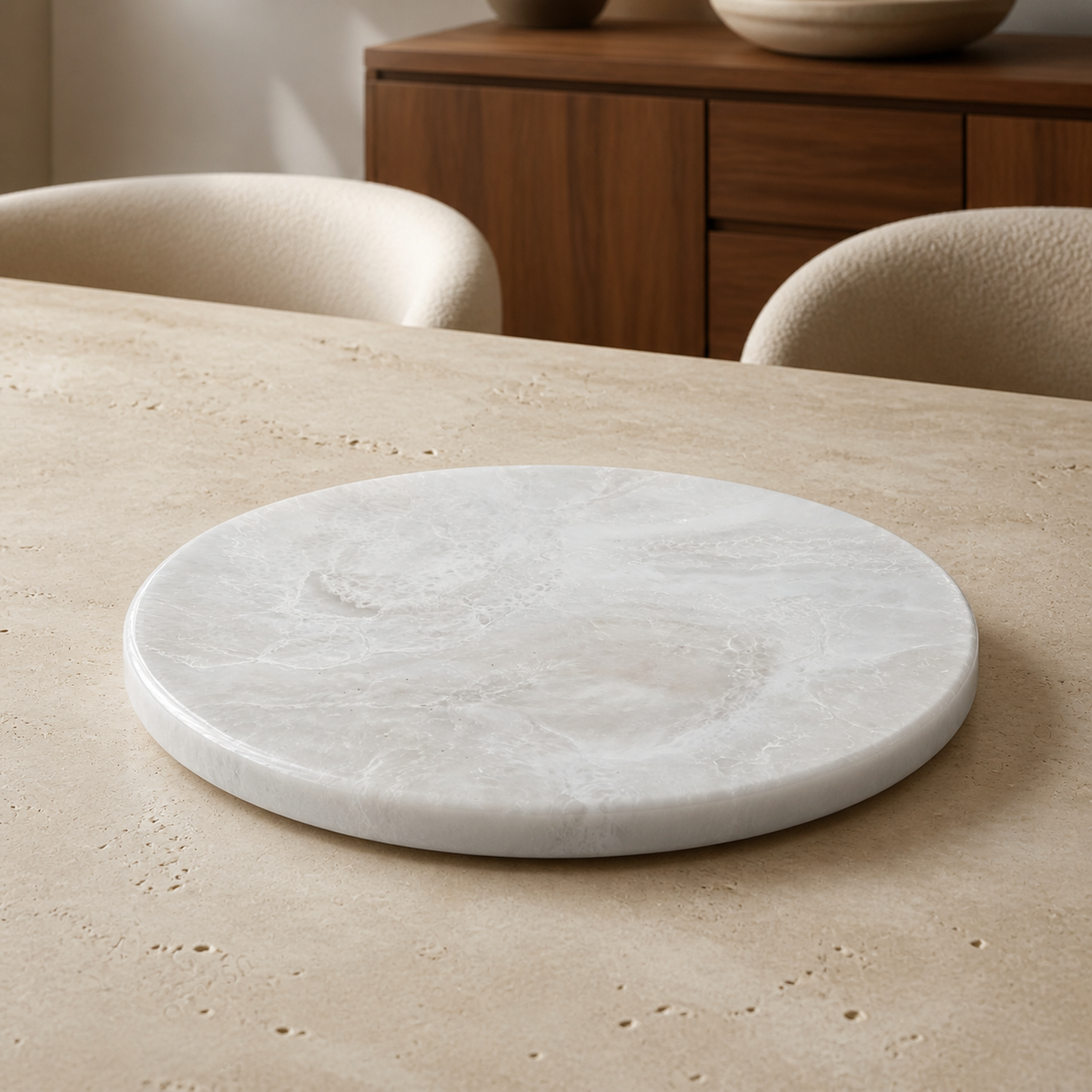 White Lazy Susan geode design epoxy resin, 5 sizes