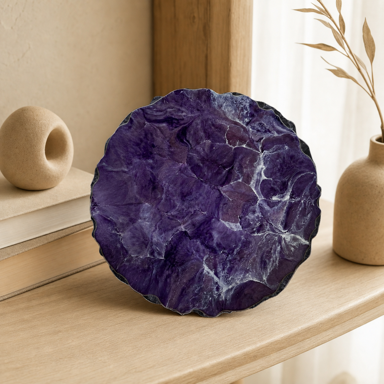 Purple Placemats geode design epoxy resin