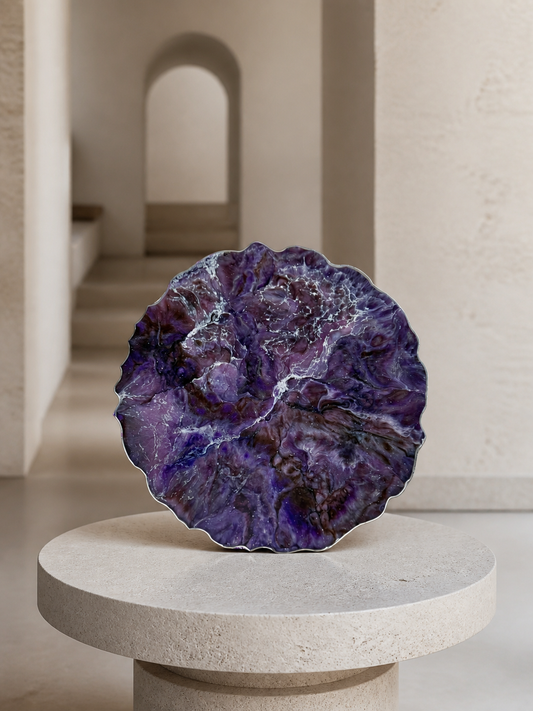 Purple and Brown Placemats geode design epoxy resin