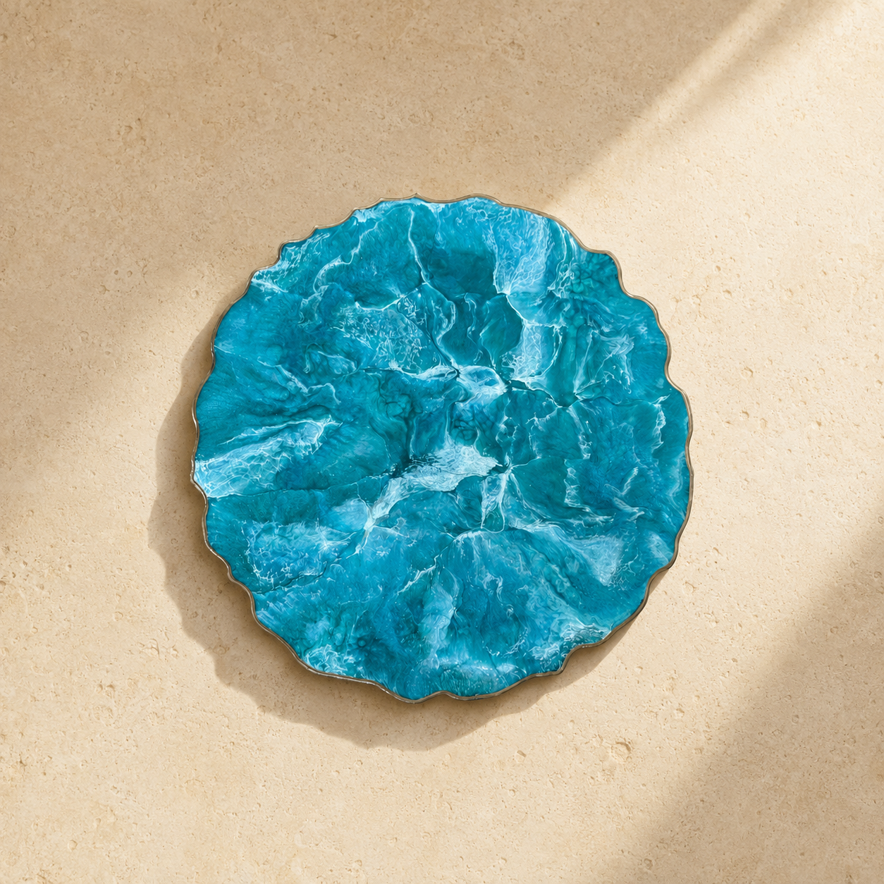 Ocean colors Placemats geode design epoxy resin