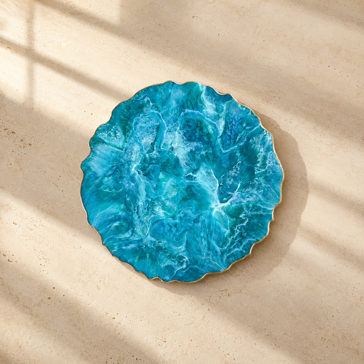Ocean colors Placemats geode design epoxy resin