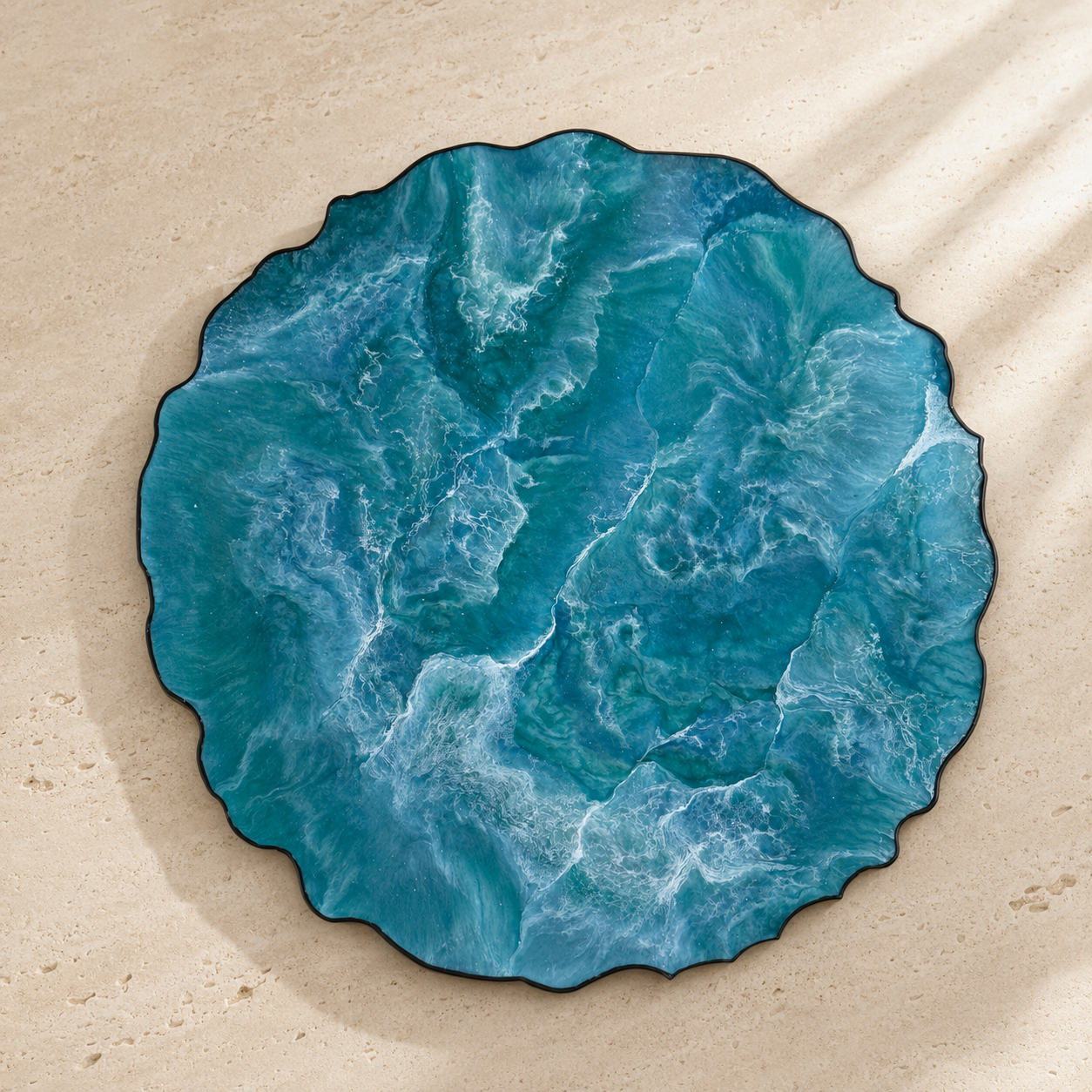 Ocean colors Placemats geode design epoxy resin