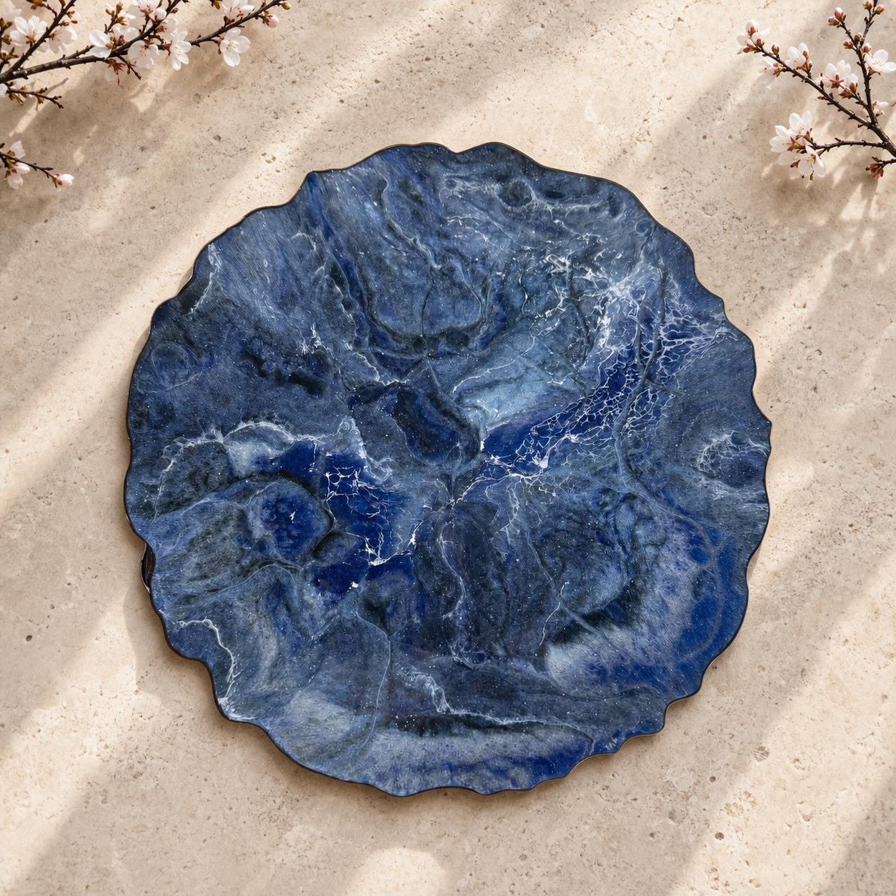Blue Placemats geode design epoxy resin