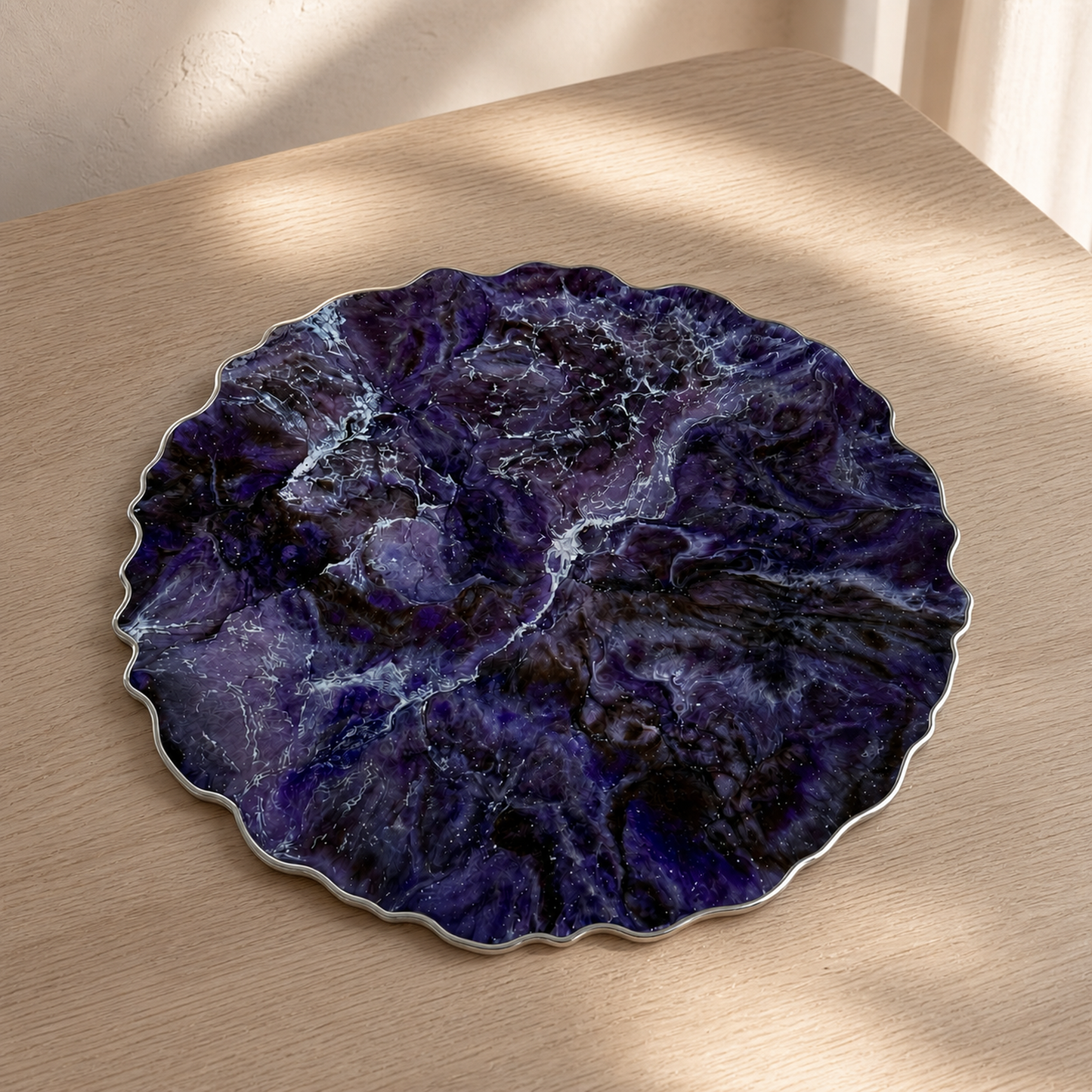 Purple and Brown Placemats geode design epoxy resin