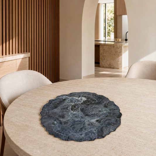 Silver and Grey Placemats geode design epoxy resin