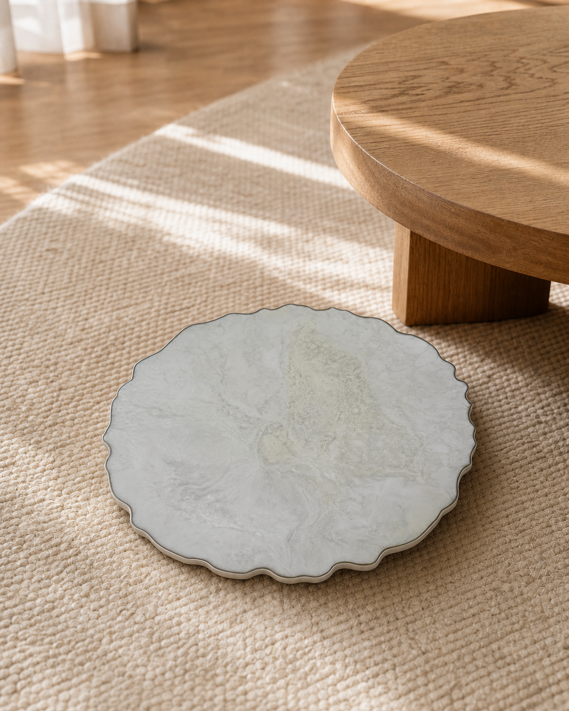 White Placemats geode design epoxy resin