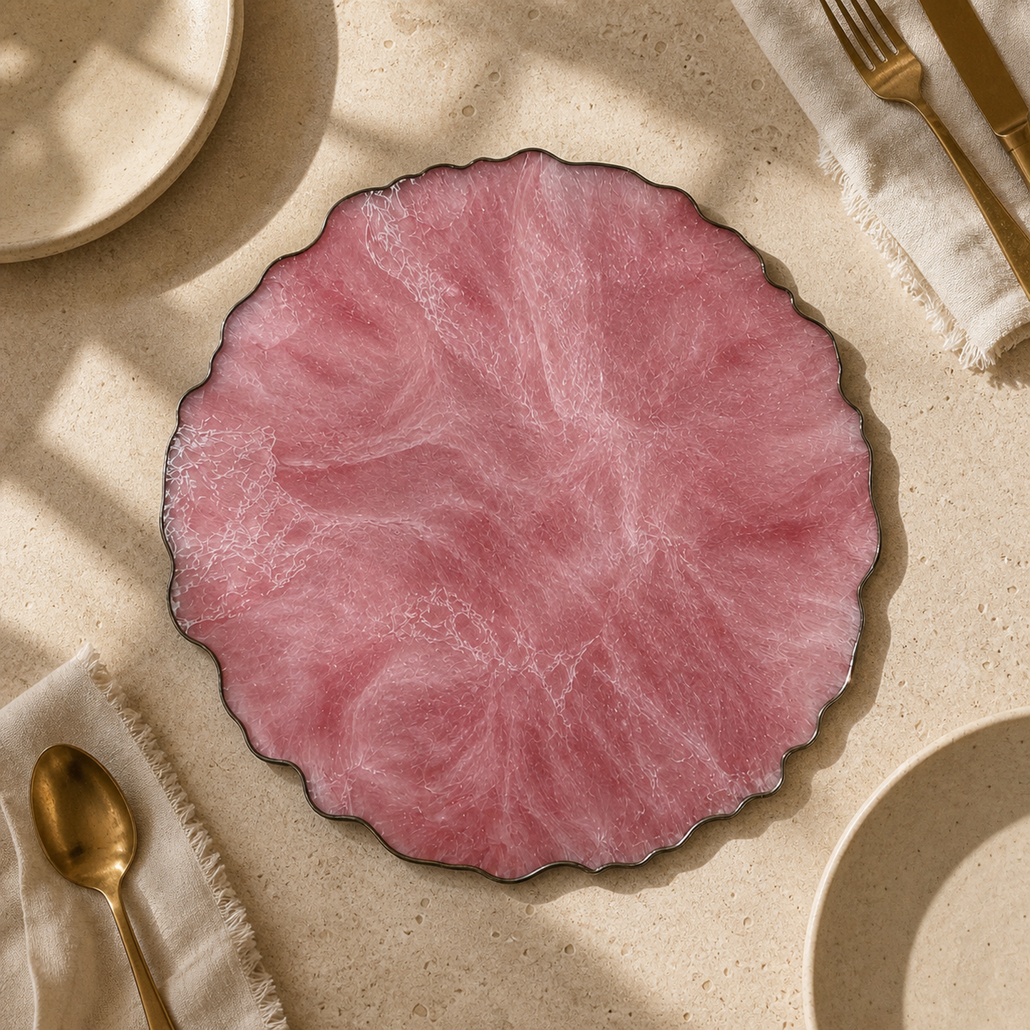 Light Pink Placemats geode design epoxy resin