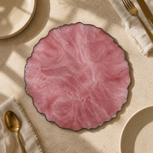 Light Pink Placemats geode design epoxy resin