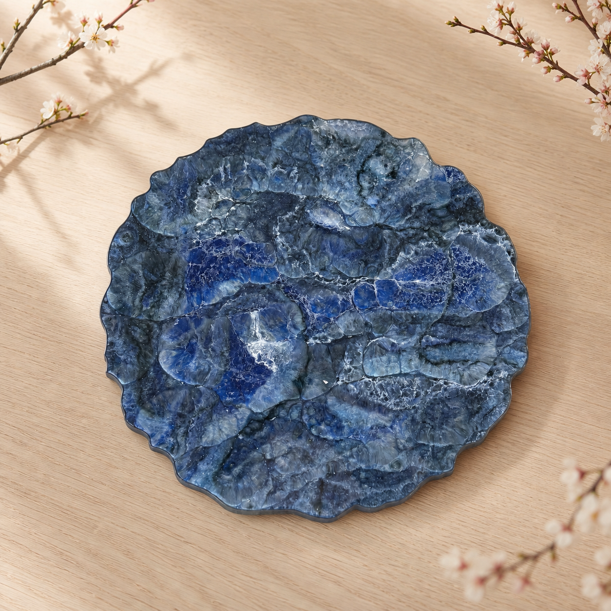 Blue Placemats geode design epoxy resin