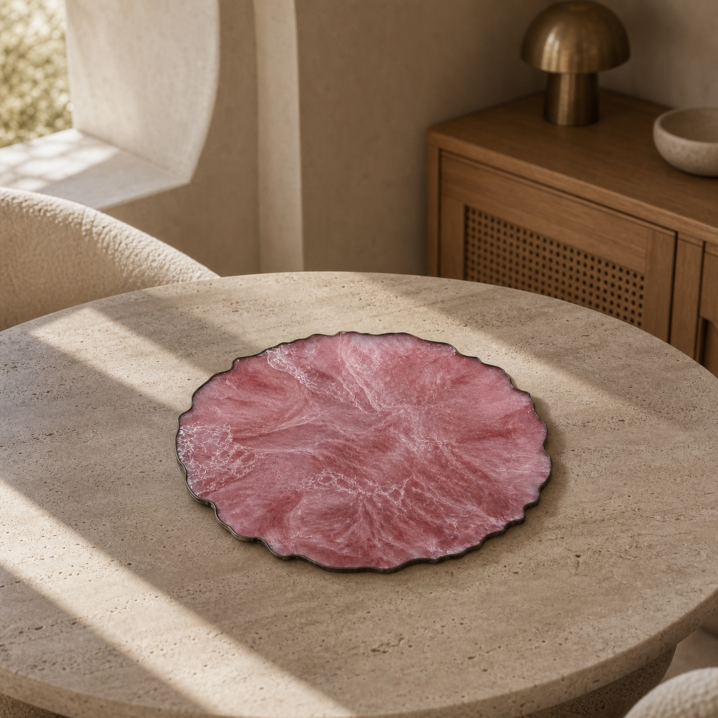 Light Pink Placemats geode design epoxy resin