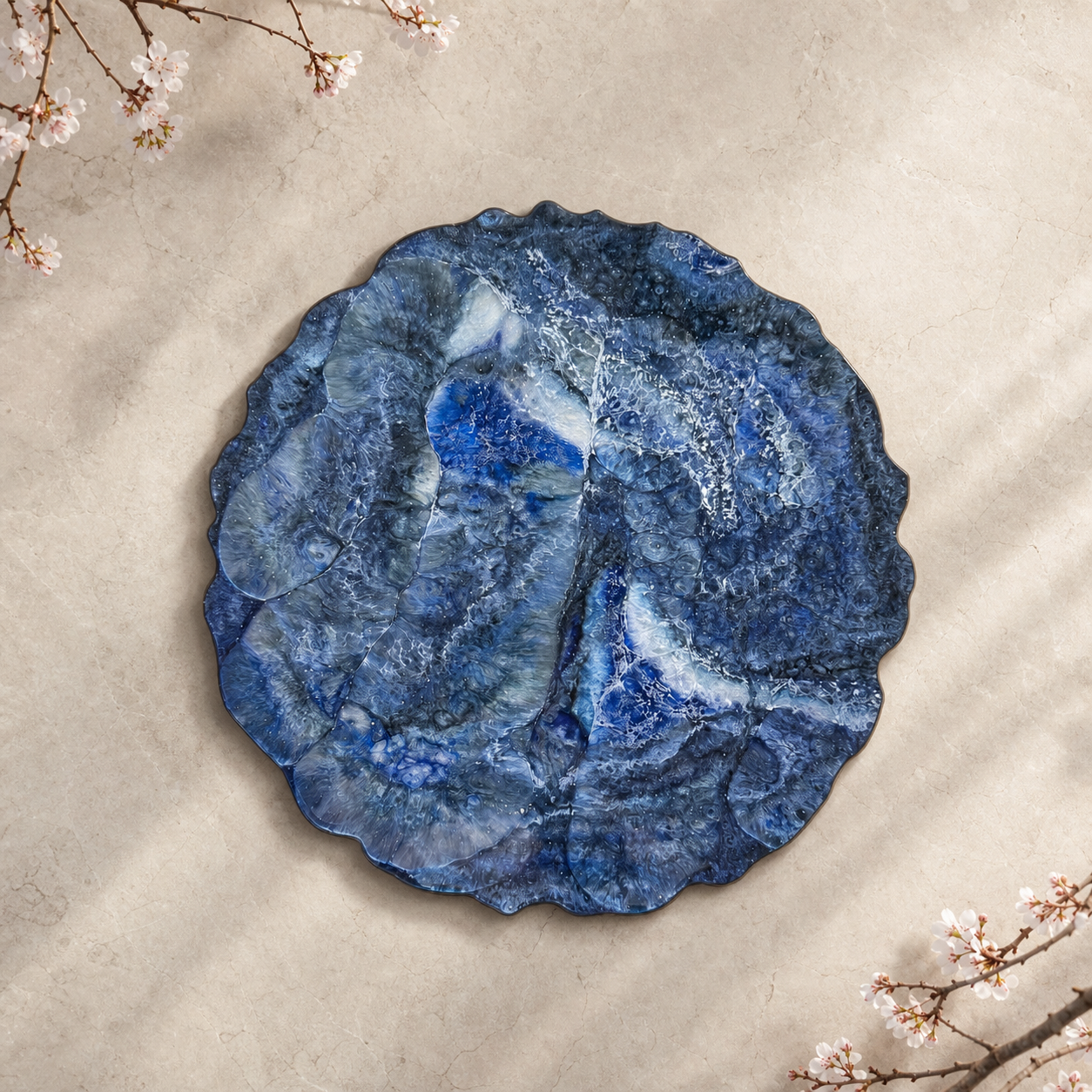 Blue Placemats geode design epoxy resin