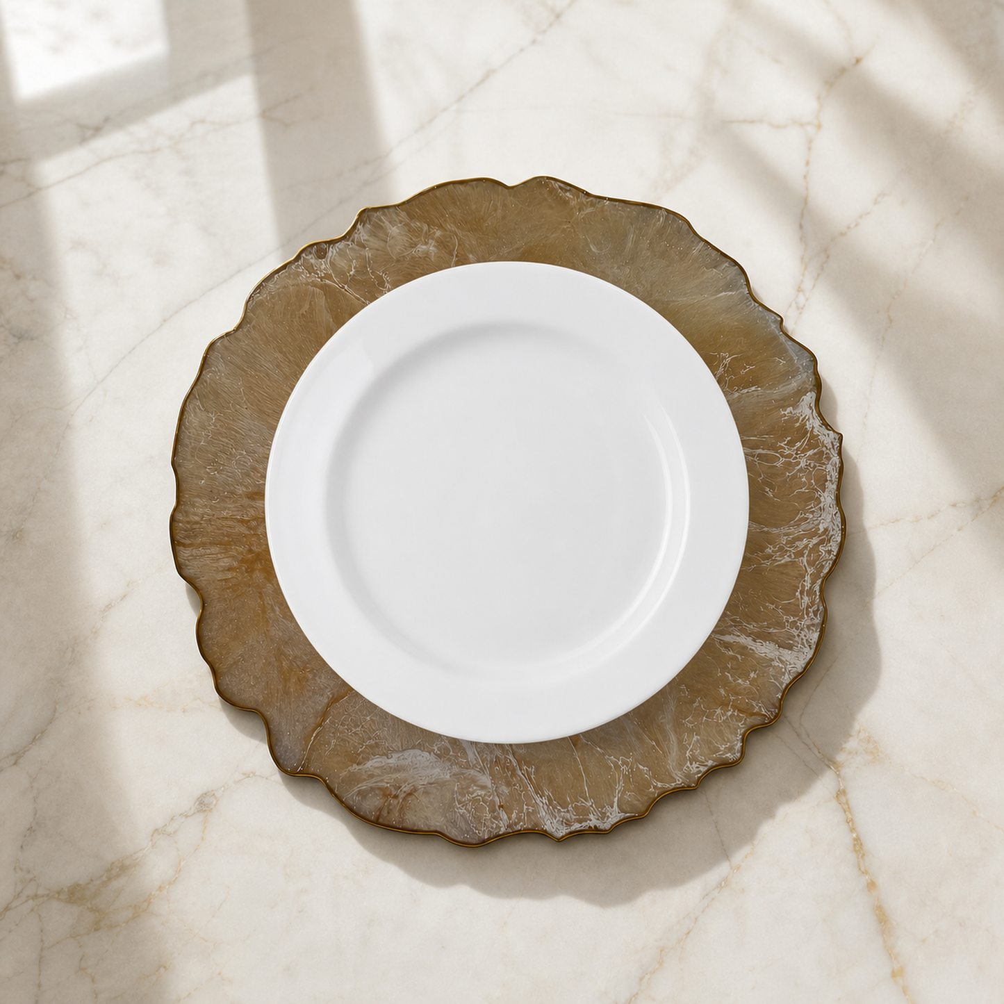 Cream Placemats geode design epoxy resin
