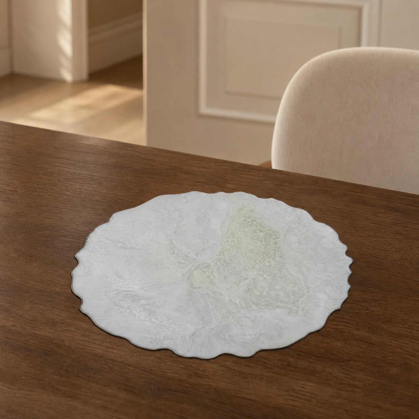 White Placemats geode design epoxy resin