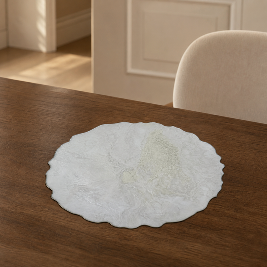 White Placemats geode design epoxy resin