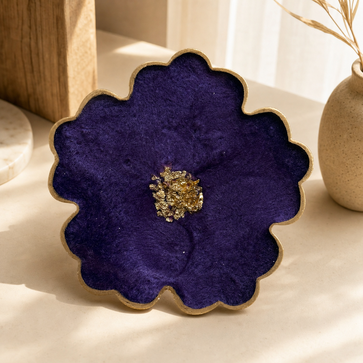 Purple or Pink Flower Coaster epoxy resin