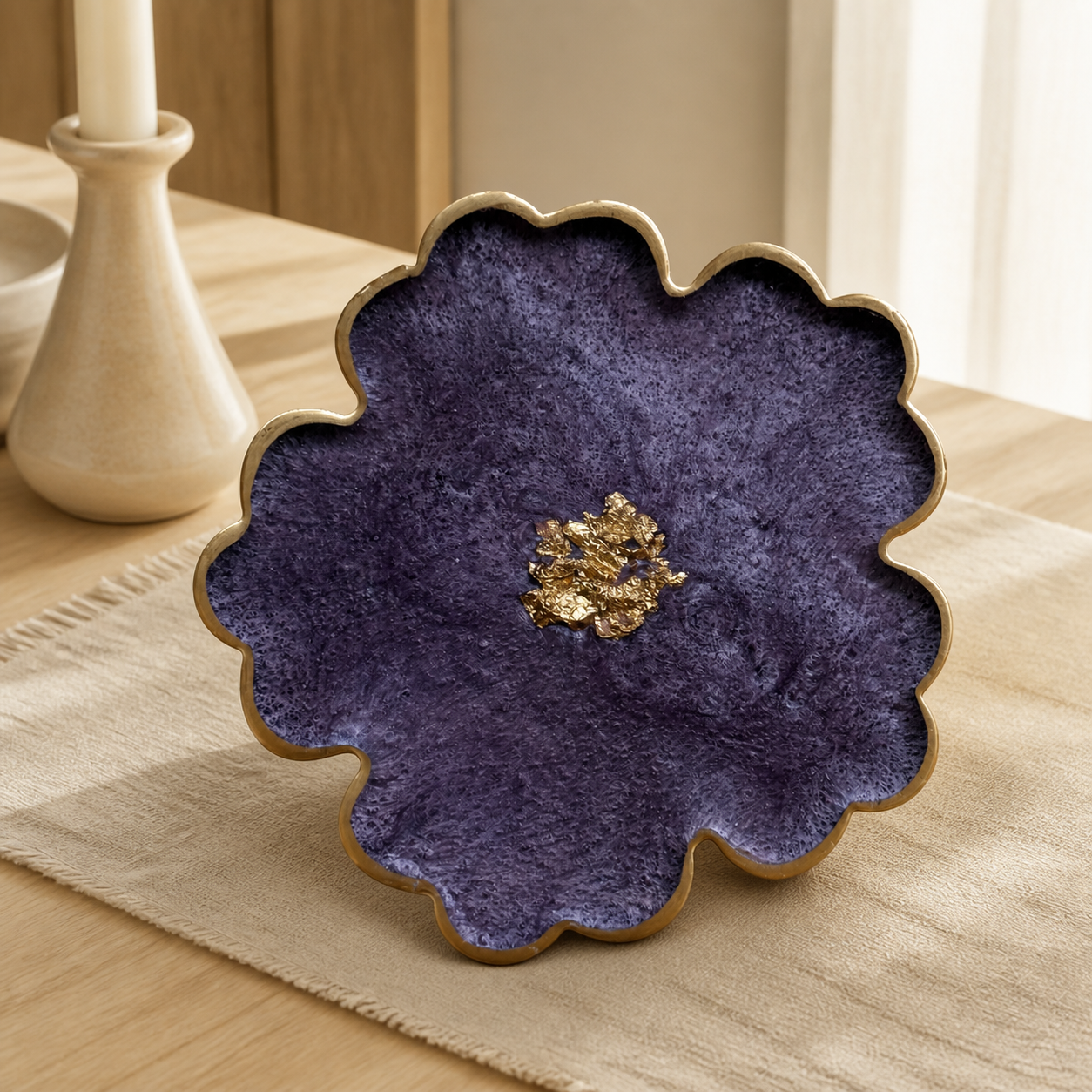 Purple or Pink Flower Coaster epoxy resin