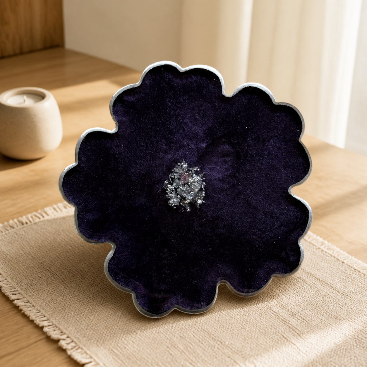 Purple or Pink Flower Coaster epoxy resin