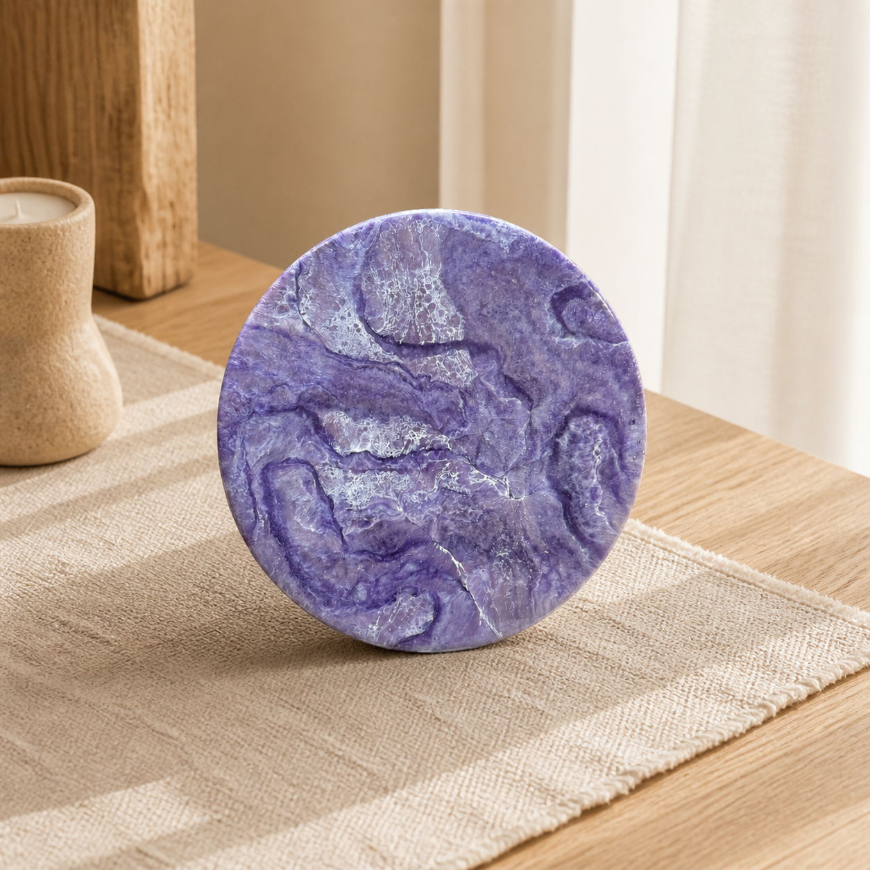 Purple Lazy Susan geode design epoxy resin, 5 sizes