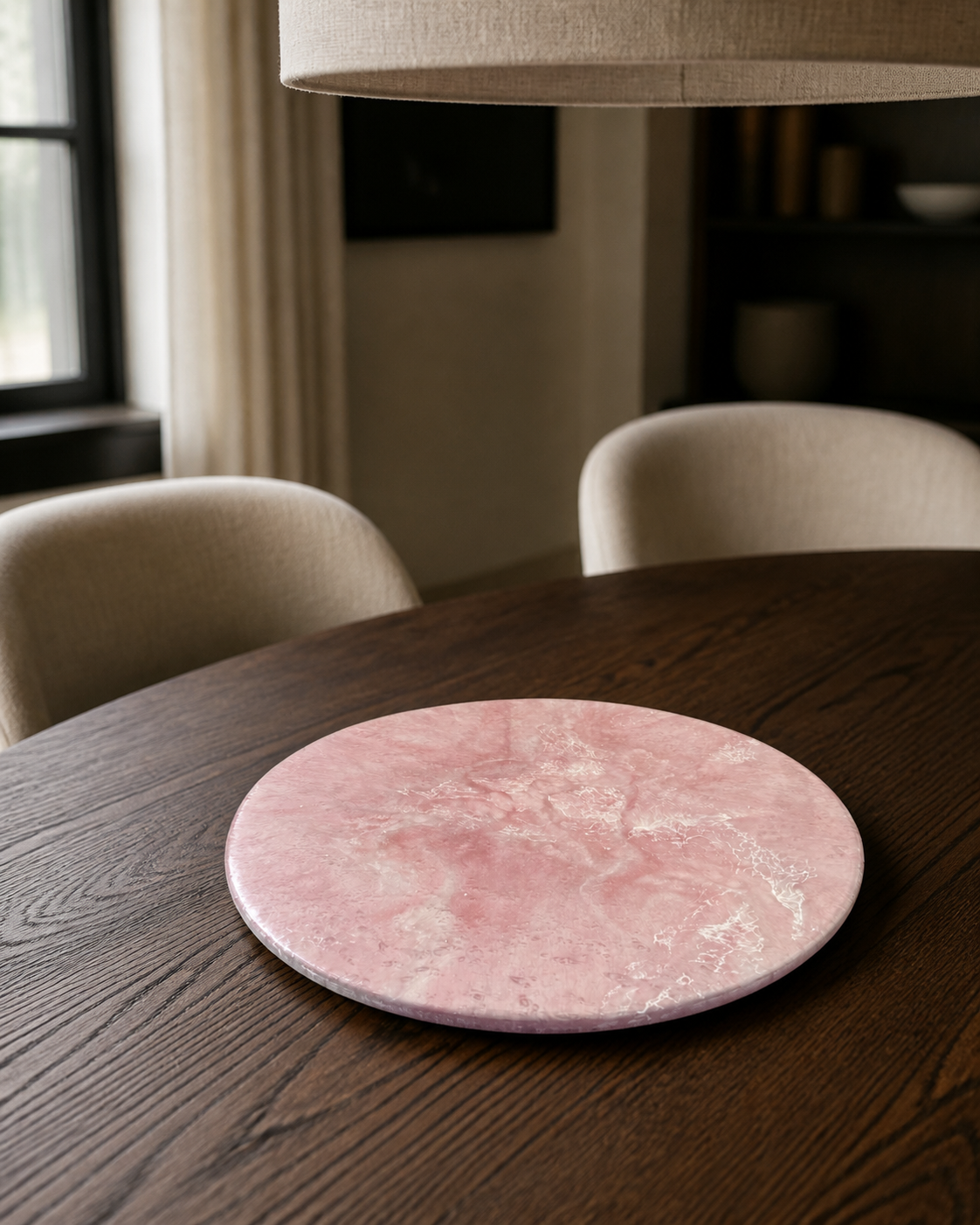 Light Pink Lazy Susan geode design epoxy resin, 5 sizes